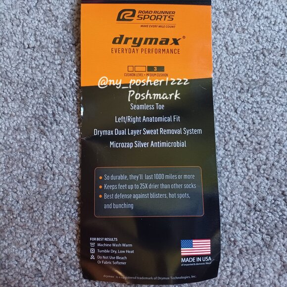 𝙙𝙧𝙮𝙢𝙖𝙭 𝙍𝙊𝘼𝘿 𝙍𝙐𝙉𝙉𝙀𝙍 𝙎𝙋𝙊𝙍𝙏𝙎 Calf Socks L ⚫ - Picture 6 of 9